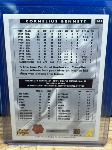 1997 Score Artist Proof Cornelius Bennett - Picture 2 of 2