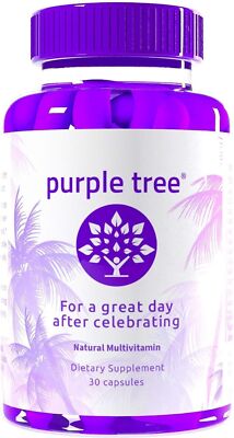 Purple Tree Celebration Vitamin Pills | Rapid Hydration Liver Detox Better