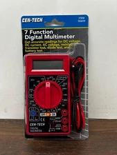 CEN-TECH 7 Function Digital Multimeter with Leads Item 90899