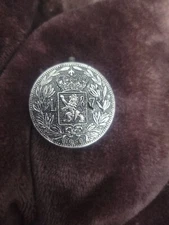 Vintage L7 1650 Lion and Crown Coin Flint Cigarette Lighter Japan