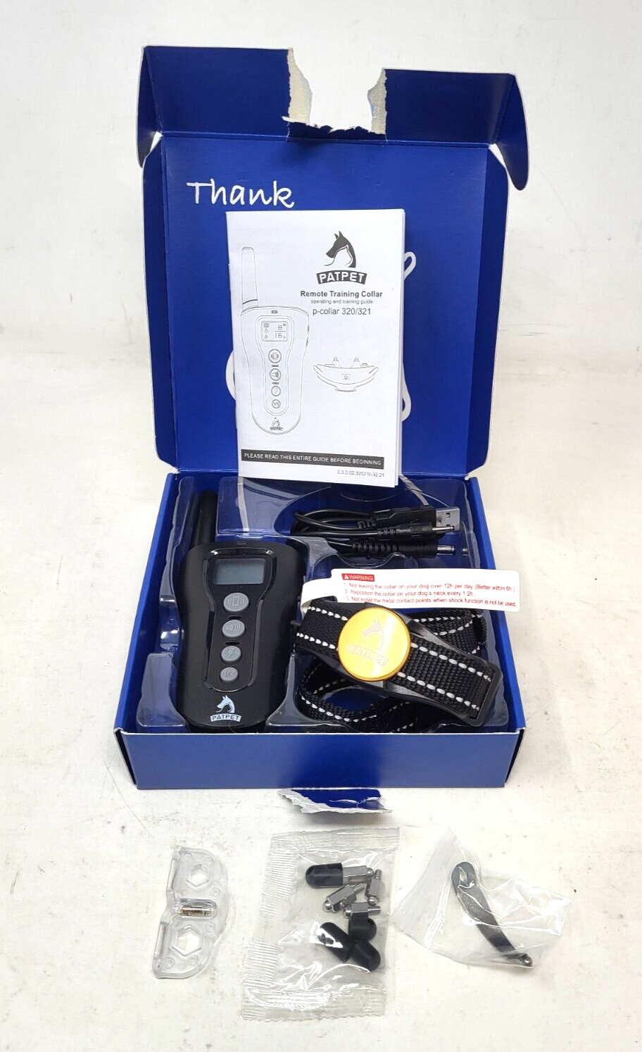 PATPET P320 1000ft Rechargeable Waterproof Dog Remote Training Shock