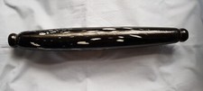 SUPERB VICTORIAN NAILSEA BLACK GLASS ROLLING PIN