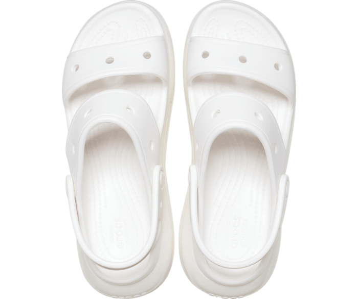 NEW Crocs Classic Mega Crush Sandal White 207989-100 High Heel