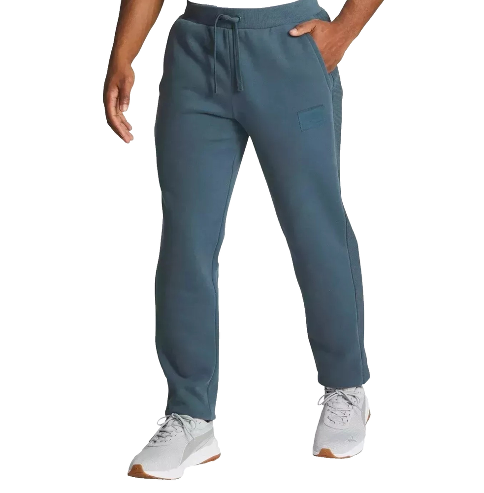PUMA Men's Blue Fleece Tapered Joggers Sweatpants Size 2XL