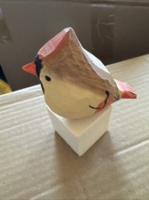 Hand carved and Painted Wood Bird NEW shipping included