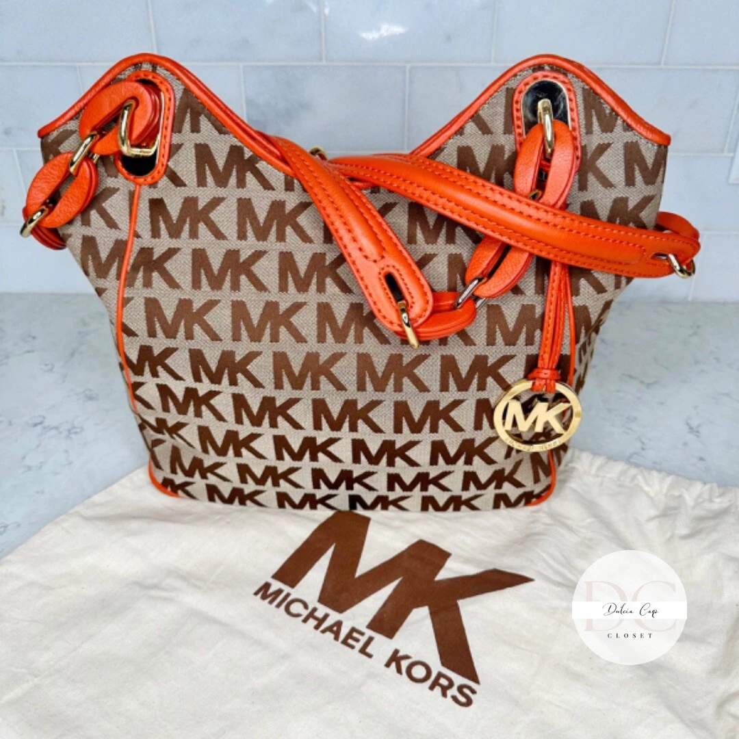 michael kors orange shoulder bag