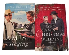 Set 2 An Amish Romance Christmas Wedding Singing Four Stories Amy Clipston