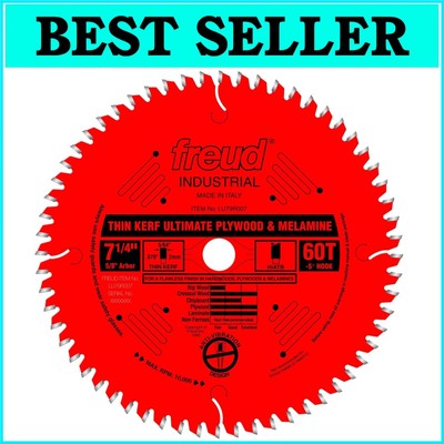 60 Tooth Thin Kerf Plywood & Melamine Blade - Laser-Cut Anti-Vibration Slots