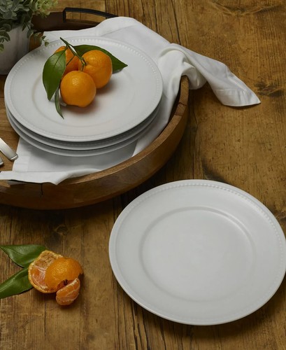 Fitz and Floyd Everyday Whiteware Beaded Dinner Plate 10.65" 4 Piece Set - White - Picture 4 of 4