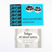 Soligor Teleconverters  Optics - Operating Instruction Manual Booklets