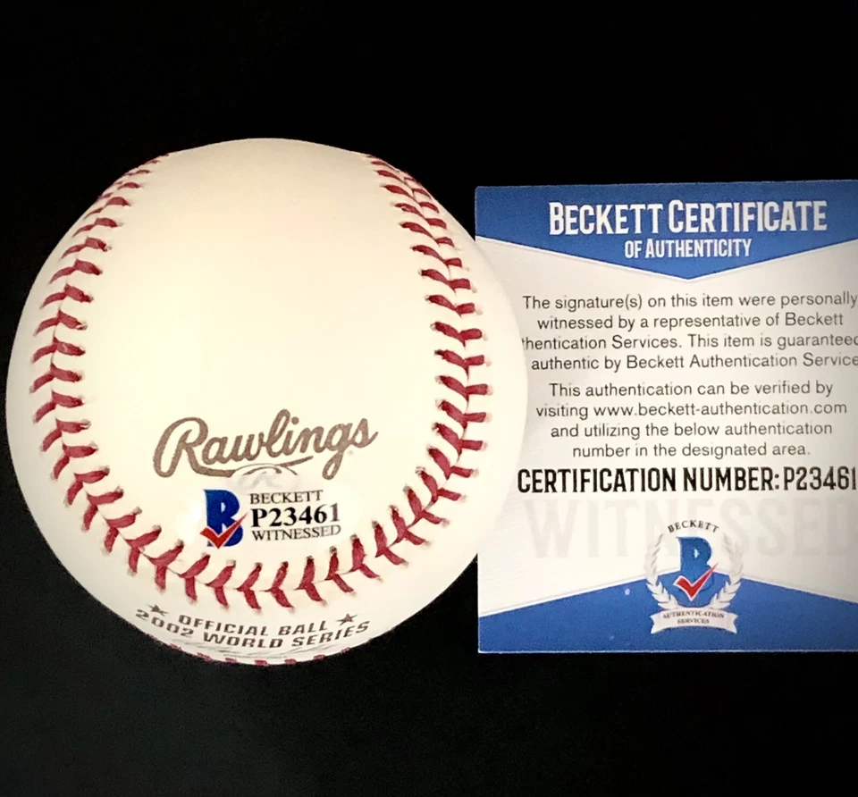 Adam Kennedy "WS Champ" Angels 2002 signed World Series Baseball BAS COA Beckett - Image 2 of 3