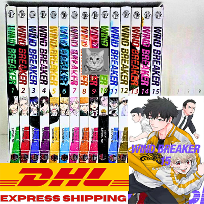 Wind Breaker 英語版　漫画　English manga ウィンブレ WIND BREAKER MANGA VOL.1-15 ENGLISH VERSION COMIC BOOK FULLSET NEW