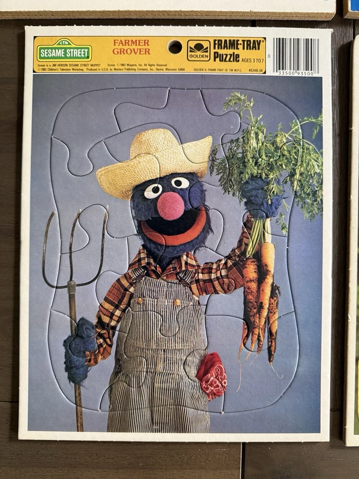 Rompecabezas bandeja calle sésamo vintage años 70/80 Ernie Bert Grover Foto 3 de 4