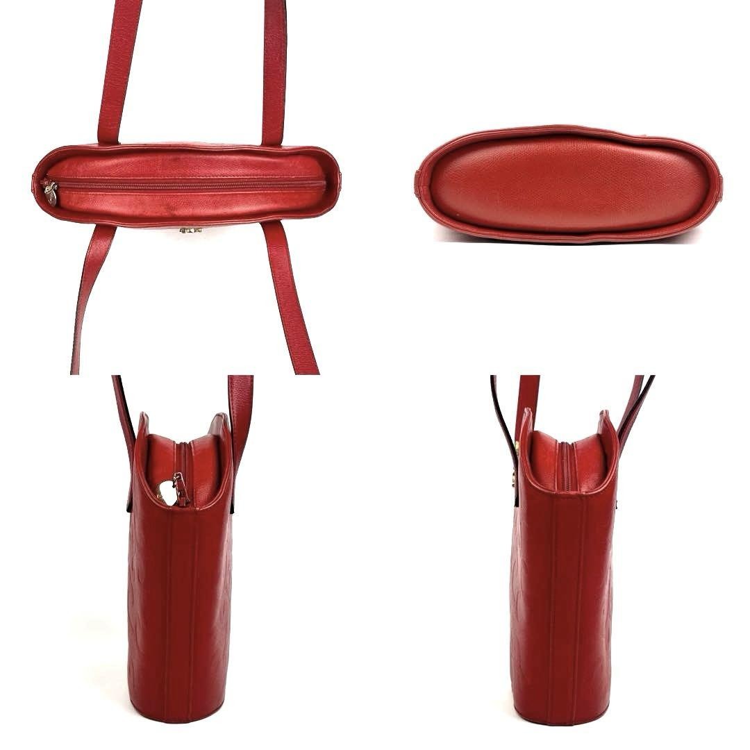 Borsa a tracolla Yves Saint Laurent in pelle rossa cucita autentica