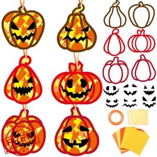 Qyeahkj 36pc Fall Pumpkin Suncatcher Kit for Crafts