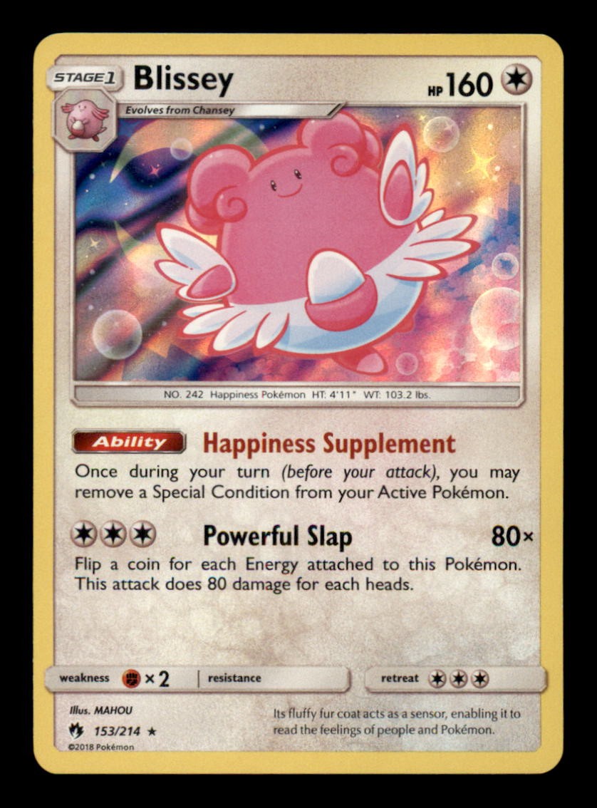 BLISSEY 153/214 HOLO RARE LOST THUNDER NM/M