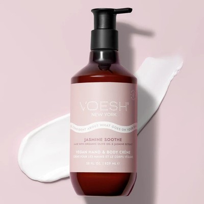 Voesh Velvet Luxe Vegan Body & Hand Cream Lotion Jasmine Soothe 28 oz