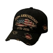 US 250th Anniversary Hat Denim Baseball Cap Patriotic 1776  2026 American