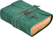 LEATHER VILLAGE Leather Bound Vintage Journal for Women & Men - 7"X5"(A7), Turqu