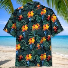 Parrot Dark Green Tropical Hawaiian Shir Hawaiian Shirt Tropical Hawaiian Shirt