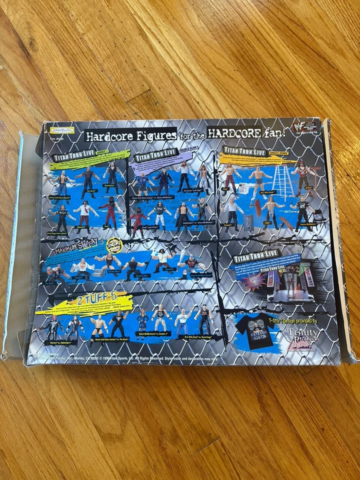 Camiseta de Colección WWF Hardcore Colección Stone Cold Figura de Acción VHS Caja Set Foto 2 de 2