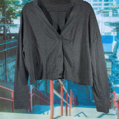 Colsie Women Button Up Gray Top Sz XL