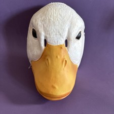 Máscara Plástica Halloween Foro Grande Pato Ganso Raro Animal Rostro Decoración Fiesta