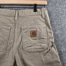 Vintage 1999 Carhartt B25 Tan Carpenter Work Shorts Made IN USA Mens Size 30 Y2K