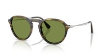 Persol PO 3383S Striped Black And Olive Green/Green 12374E Sunglasses