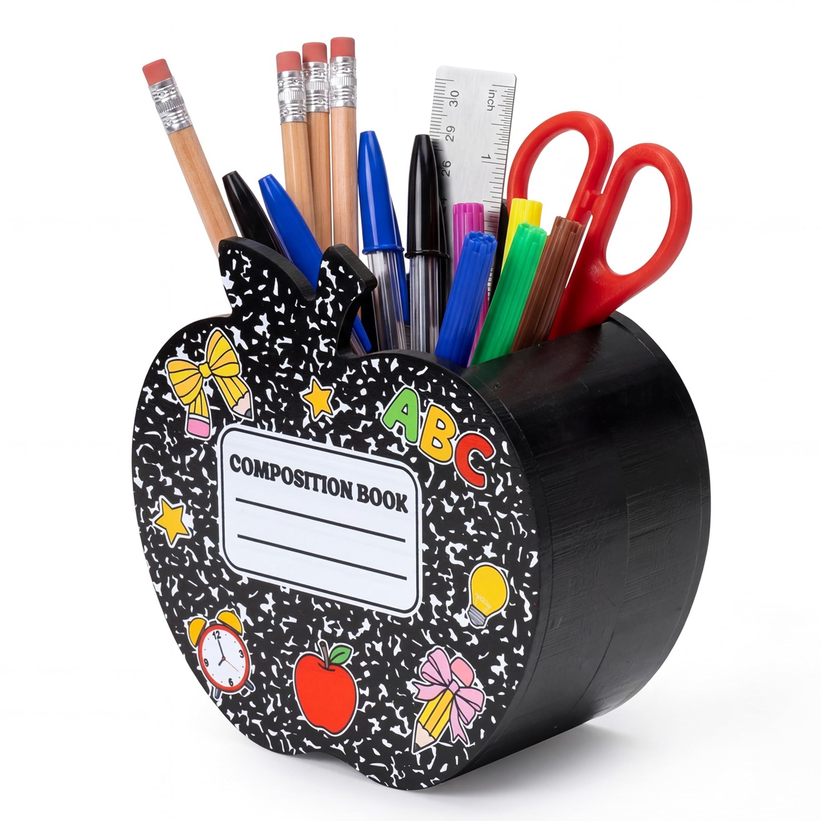 MALLMALL6 Composition Pencil Holder - Teacher Appreciation Gift Muti-color