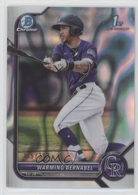 2022 Bowman Chrome Prospects Lava Refractor /399 Warming Bernabel #BCP-46 05cr