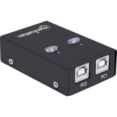 Manhattan 2 Port USB 2.0-Umschalter Schwarz