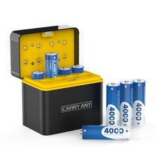 Rechargeable AA Batteries Lithium 8 Pack with Charger - 1.5V 4000mWh High Cap...