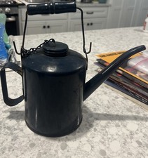 VTG Blue Eagle Gas Oil Kerosene Railroad Oiler Can with Spout Chain Wood Handle