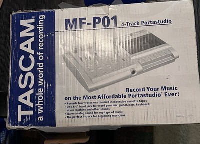  Tascam MF-P01 4-Track Portastudio, an analog multitrack cassette recorder.