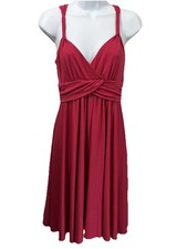 LOFT Pink Twisted Strap V Neck Sundress Sleeveless Summer Dress Size XS