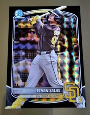 2025 Bowman Chrome Prospects Ethan Salas Black Geometric #'d 10/10