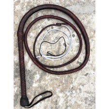 frusta da cowboy in pelle di canguro per ranch, equitazione e stile western