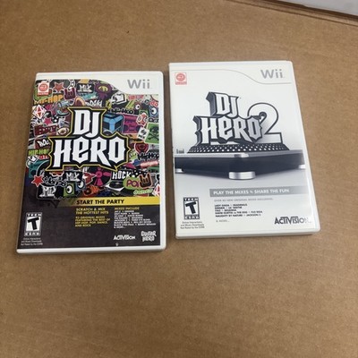 Dj Hero 1 & 2 Lot  Wii Complete Manuals Clean Nice Game
