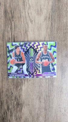 2024-25 Donruss Optic David Robinson Victor Wembanyama Optical Illusion Purple