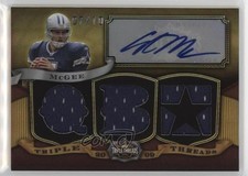 2009 Topps Triple Threads Auto Relics Gold /10 Stephen McGee #TTRA-105 Auto 2d9
