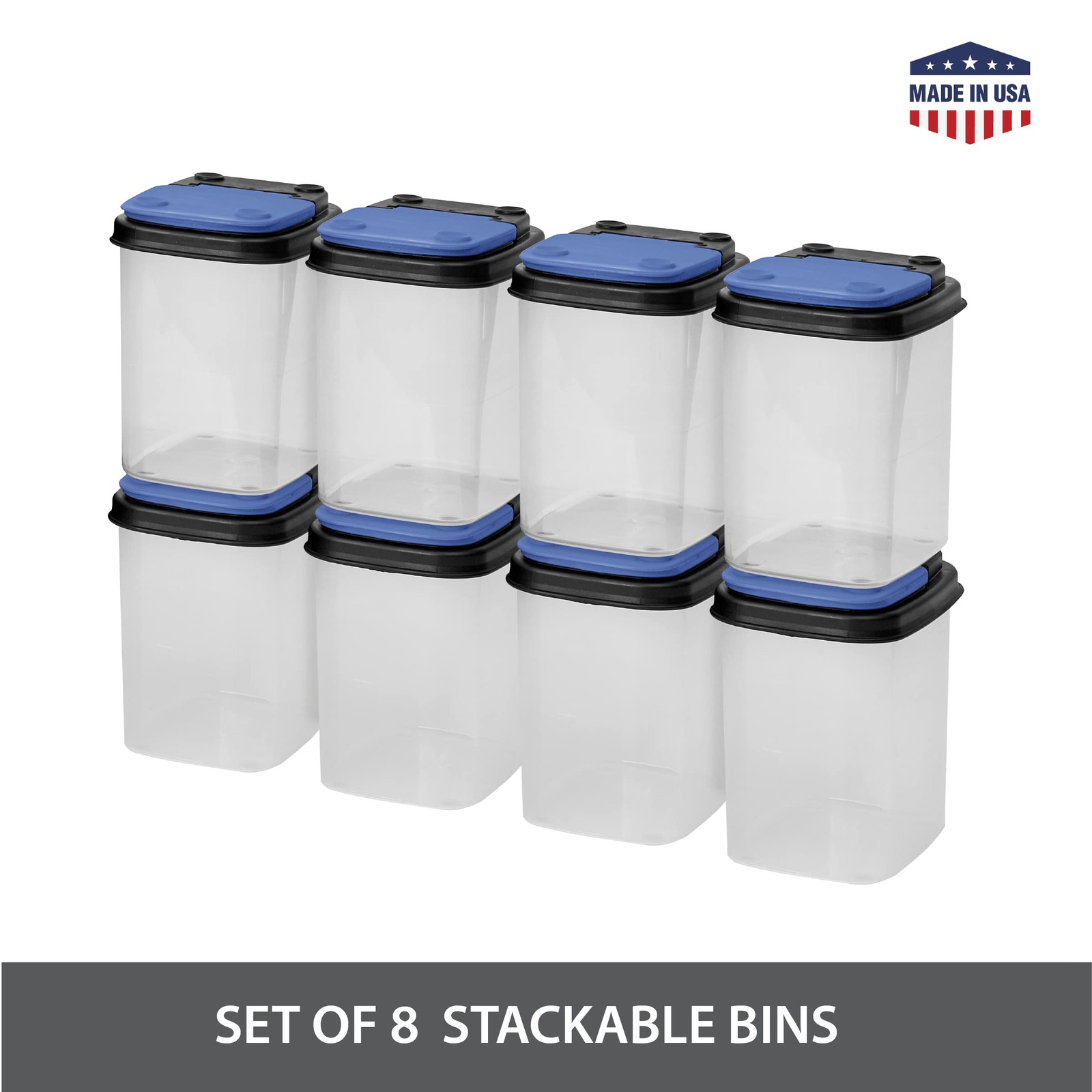 Plastic Shoe Boxes 8 PCS Clear Stackable Storage Bins with Lids See-Through