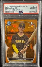 2023 Bowman Chrome Ethan Salas SAPPHIRE EDITION orange /75 Refractor PSA 10 💎  