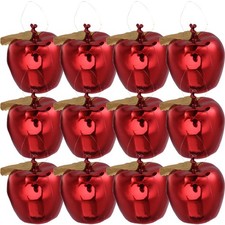12 Pcs Apple Christmas Ornaments Hanging Apples Decorations Cute Tree