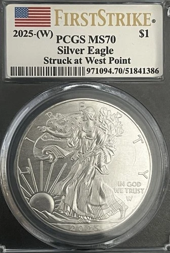 2025-W $1 American Silver Eagle SP70 First Strike PCGS