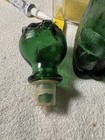 Vintage MCM Empoli Green Glass Cat Decanter Bottle 9" - Made in Italy — photo 2