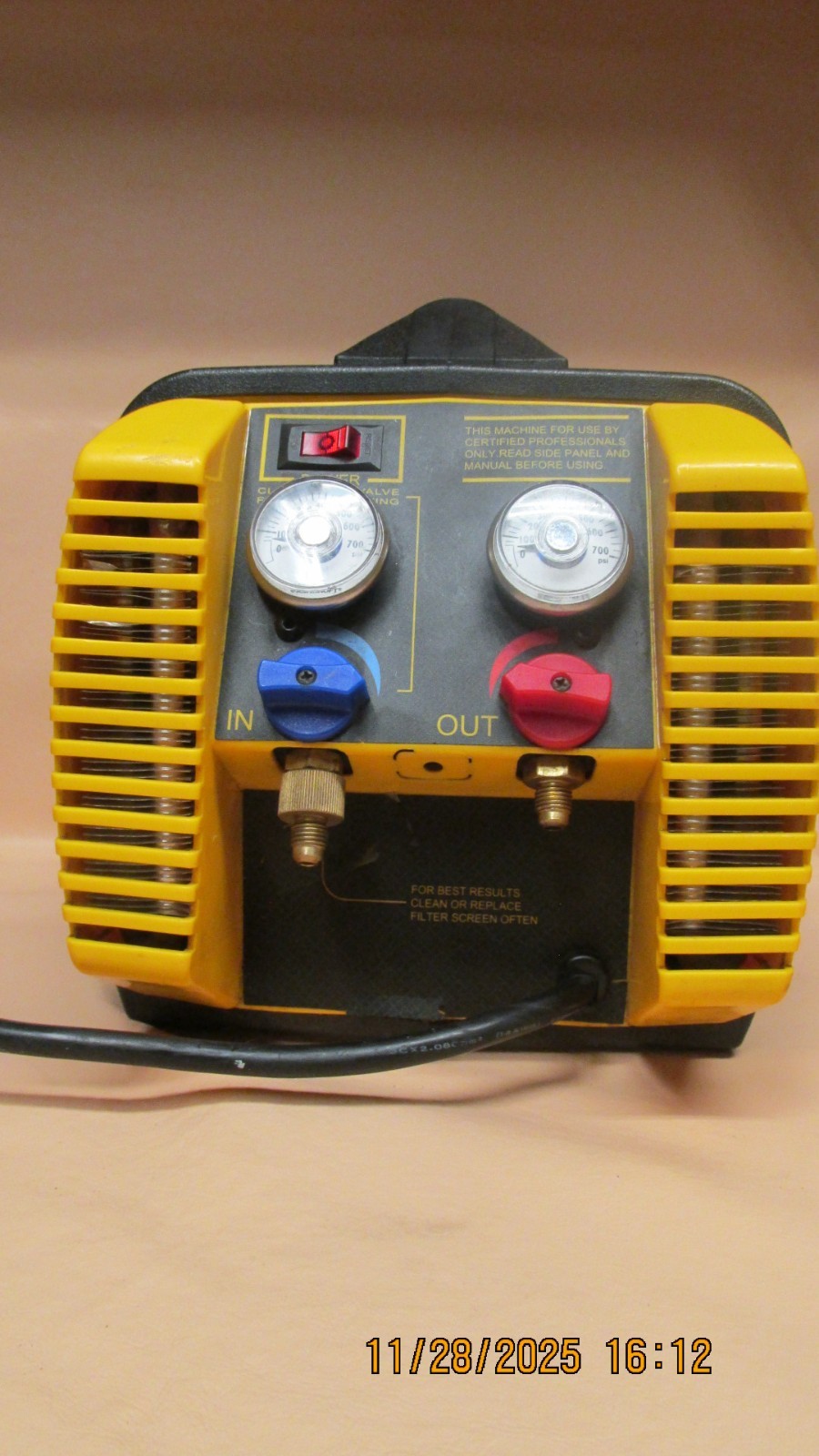 Appion g5 twin cylinder condenser hvac refrigerant recovery machine see video