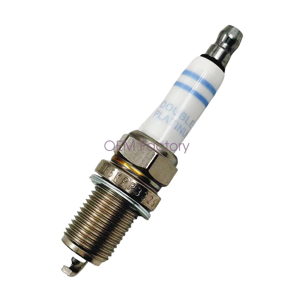 06H905611 4pcs OEM Bosch Double Platinum Spark Plug For 2009-11 Audi A3 A4 A6 Q5 Foto 4 de 4