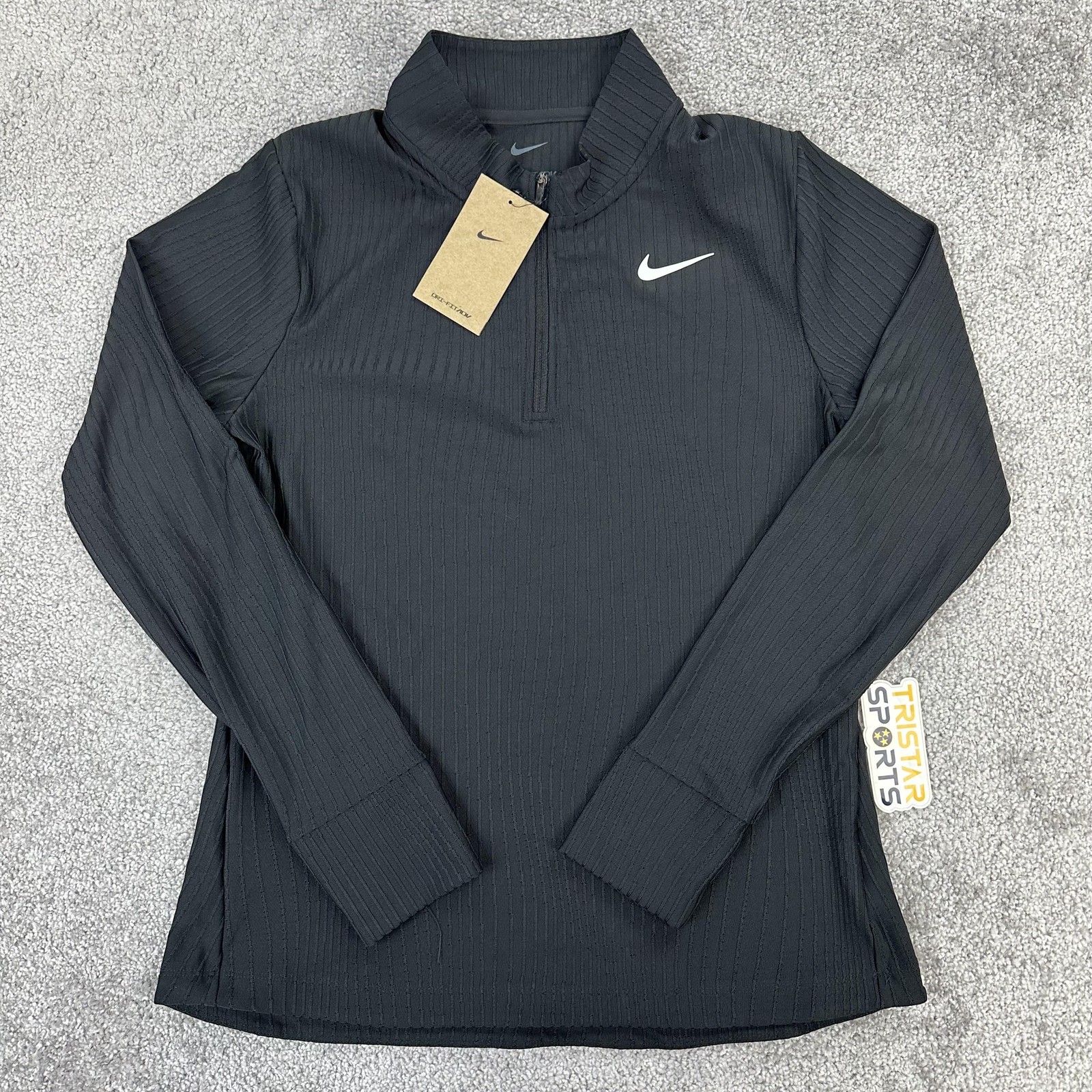 Pullover Womens Small Black Half Zip Top Swoosh Fd5627-010