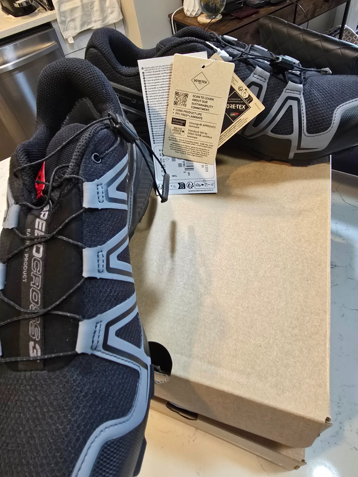 SAOLA Salomon Speedcross 3 Gore Tex Nero Asfalto Grigio Rosso L47731700 Escursionismo UOMO 10